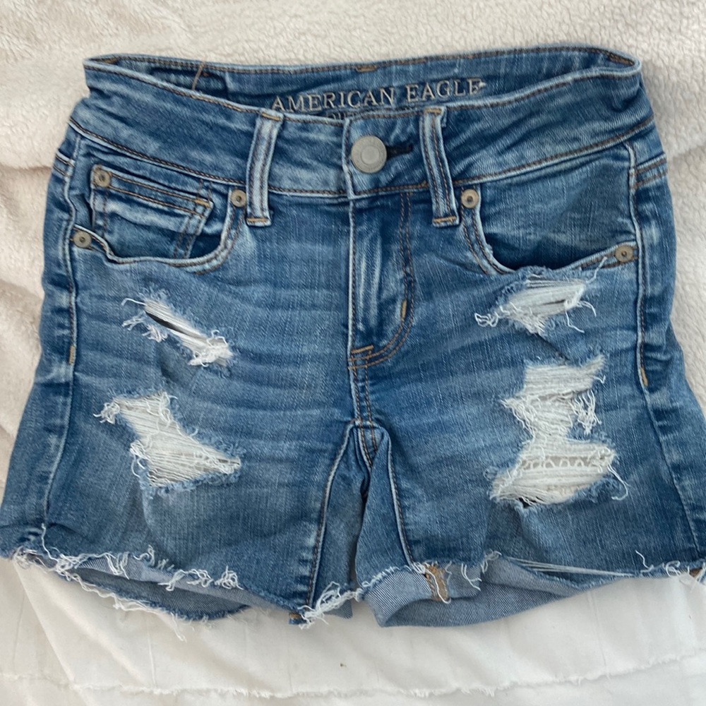American eagle denim ripped shorts
